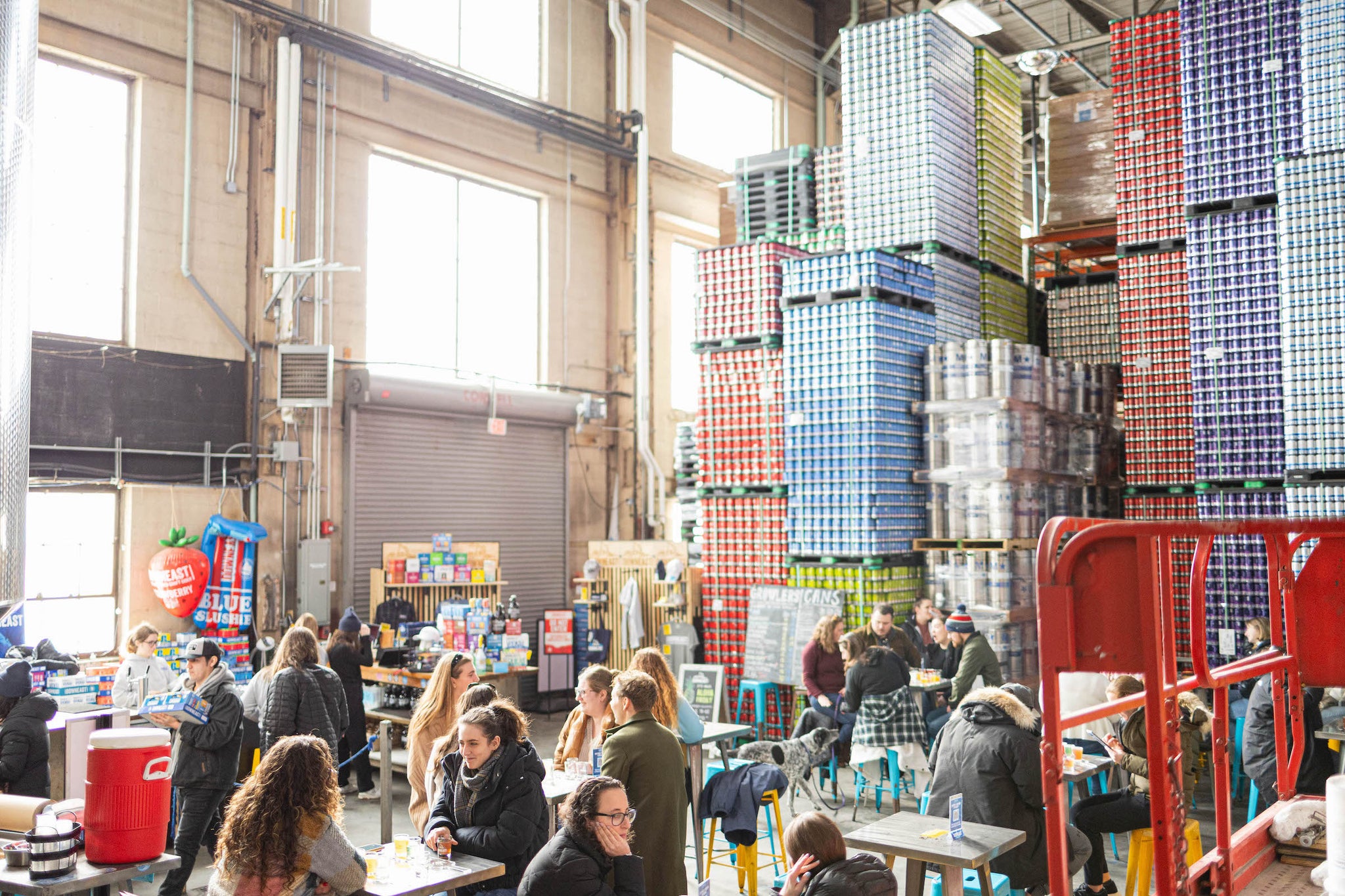 Downeast Cider House facility and cider cans